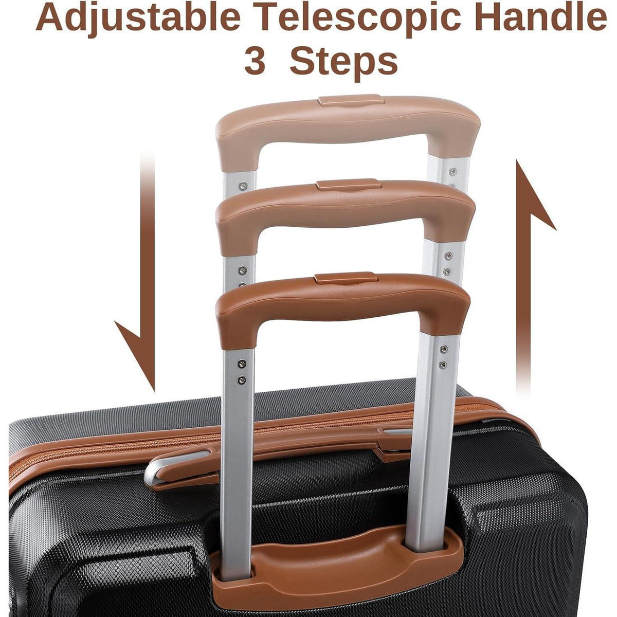 4-teiliges Reisekoffer Set mit TSA-Schloss, 55cm Handgepäck