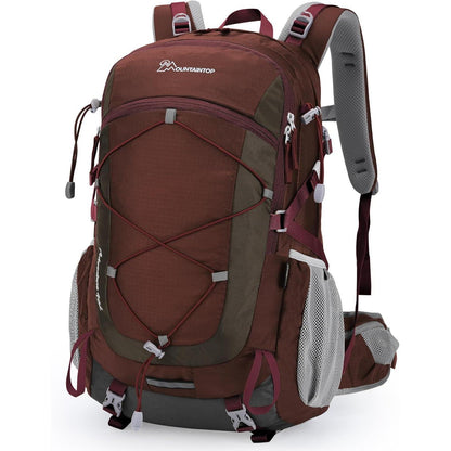 40L Wanderrucksack Granatrot - Trekking, Camping, Reisen