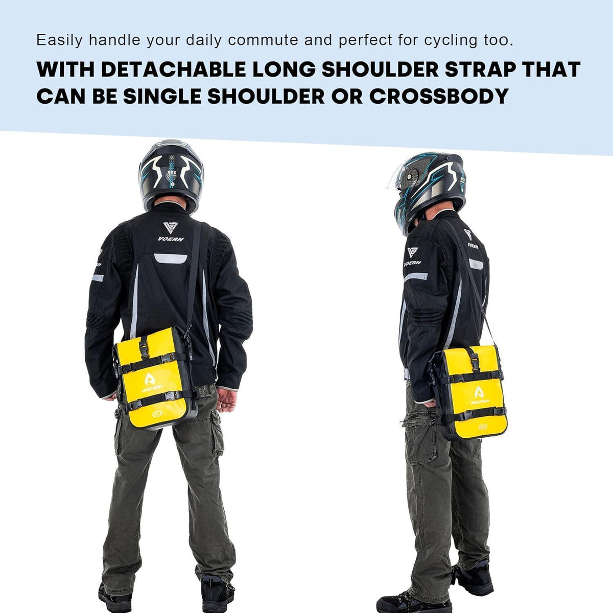 Motorrad Seitentasche 8L Wasserdicht PVC Gelb