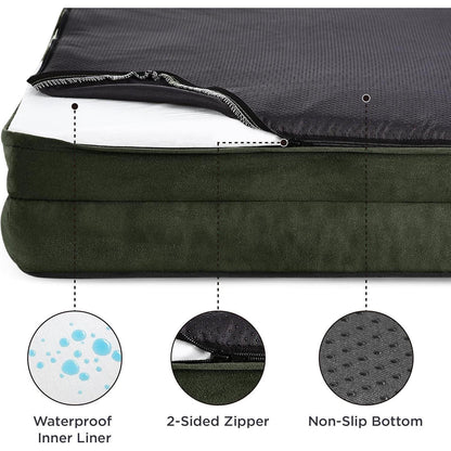Orthopädisches Hundebett XXL, 134x106cm, Tannengrün