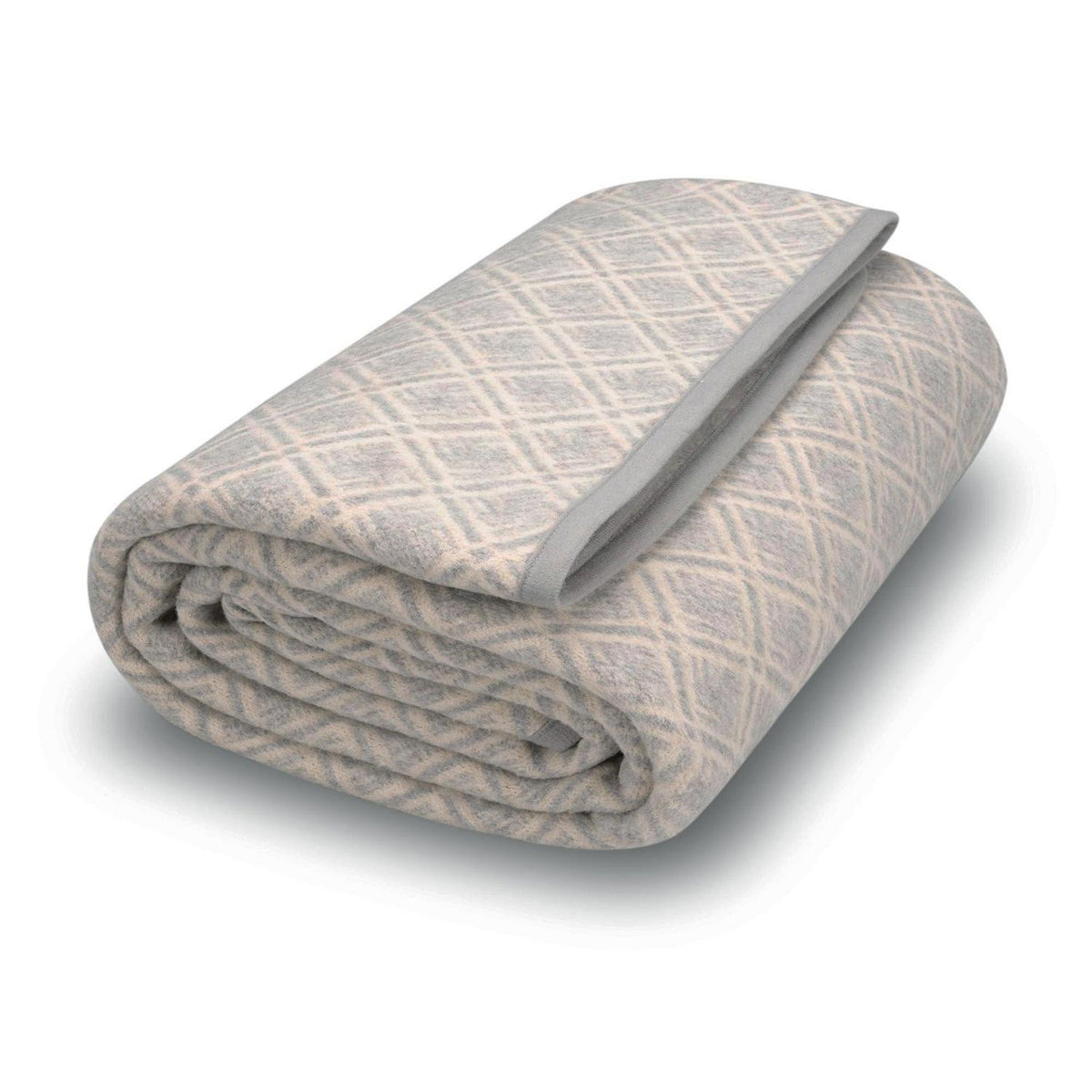 Merinowollendecke kariert grau – Kuscheldecke für Bett, Couch & Outdoor