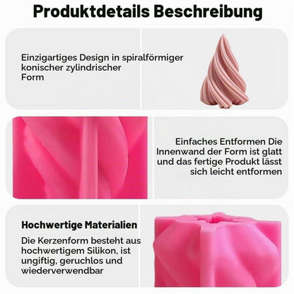 Silikon Kerzenform 3D – Stumpenkerzen Gießform für DIY Basteln