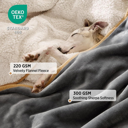 Wasserdichte Hundedecke Sherpa Fleece Cremefarben 80x60cm