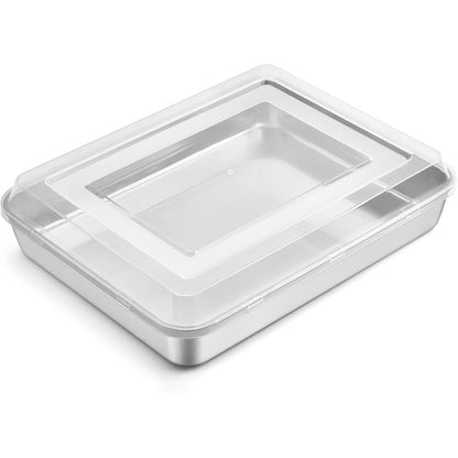 Backblech mit Deckel, Edelstahl, 31,6x24,6x5cm, Tief