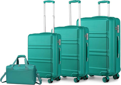 KONO Hartschalekoffer Set TSA Schloss 4tlg. Trolley Reisetasche