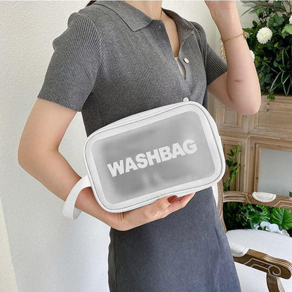 Transparenter Kulturbeutel 6er Set, wasserdicht, mit Reißverschluss