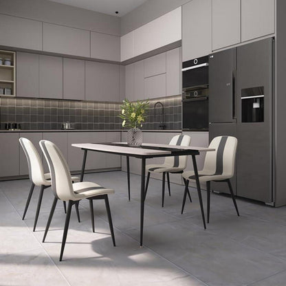 Moderner Esstisch Eiche & Schwarz | Industrial Design 150x85 cm