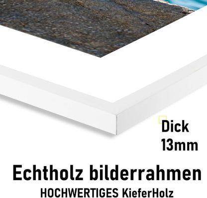Kollyseek Bilderrahmen 30x40cm Echtholz Acrylglas Schwarz