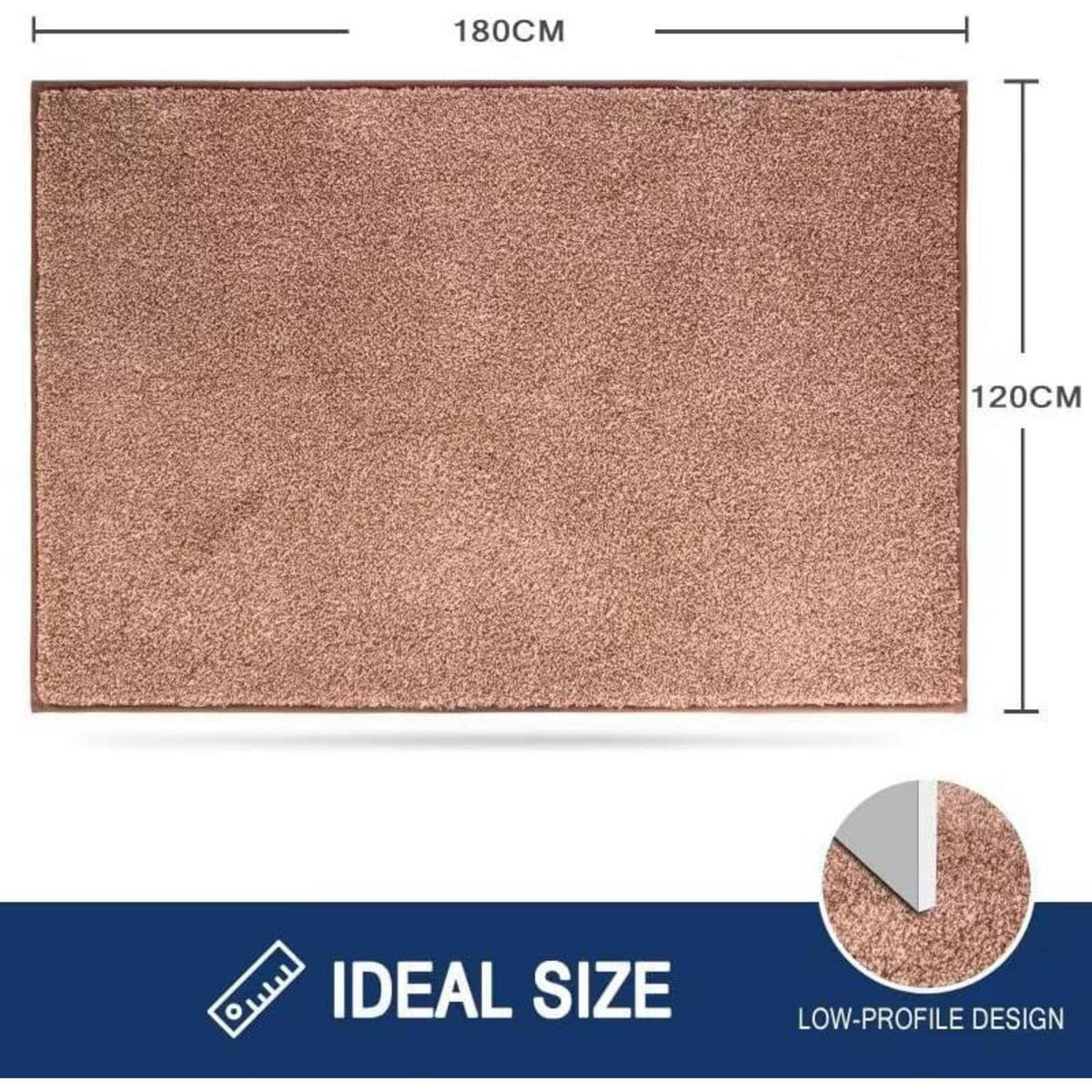 Schmutzfangmatte Braun 120x180 cm – Rutschfest & Waschbar