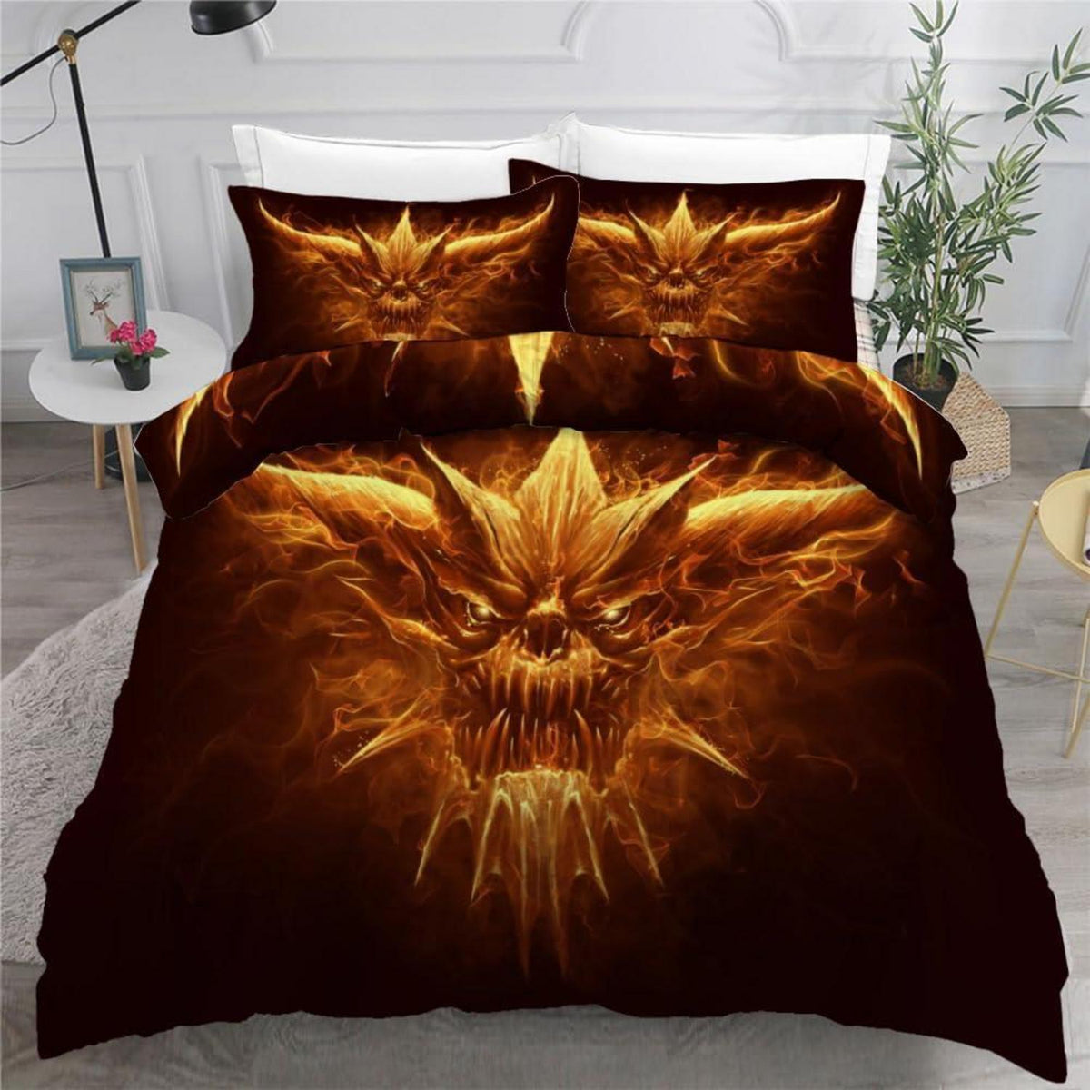 Drachen Bettwäsche-Set 220x240 cm | 3-teilig, Mikrofaser