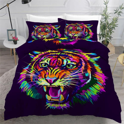 Tiger Kinderbettwäsche 135x200 cm 4-teilig Mikrofaser