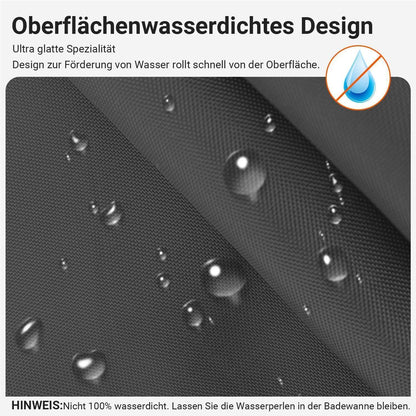 Duschvorhang Dunkelgrau 260x200cm Textil Wasserabweisend Waschbar