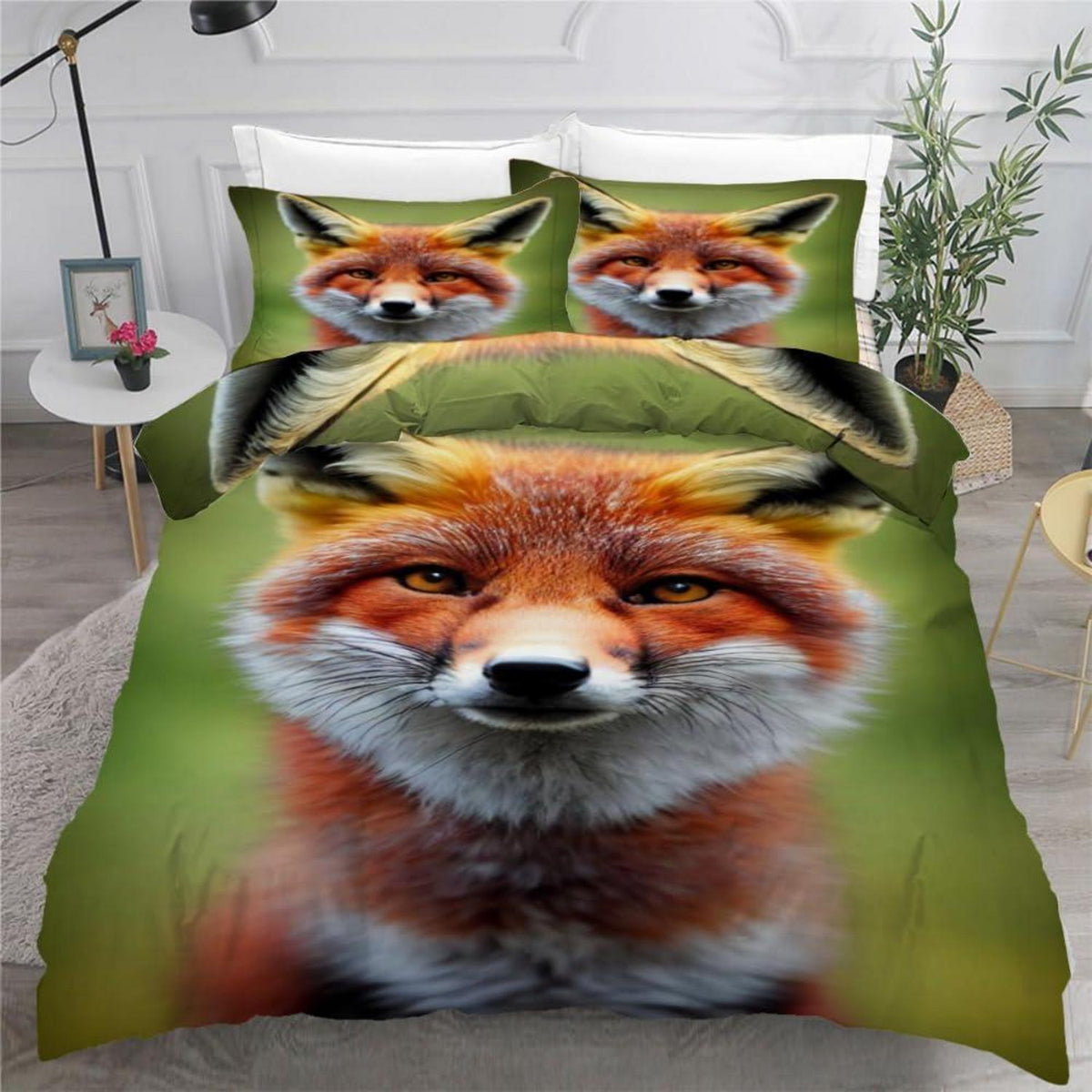 Fuchs Bettwäsche Set 220x240 cm - 3-teilig Mikrofaser