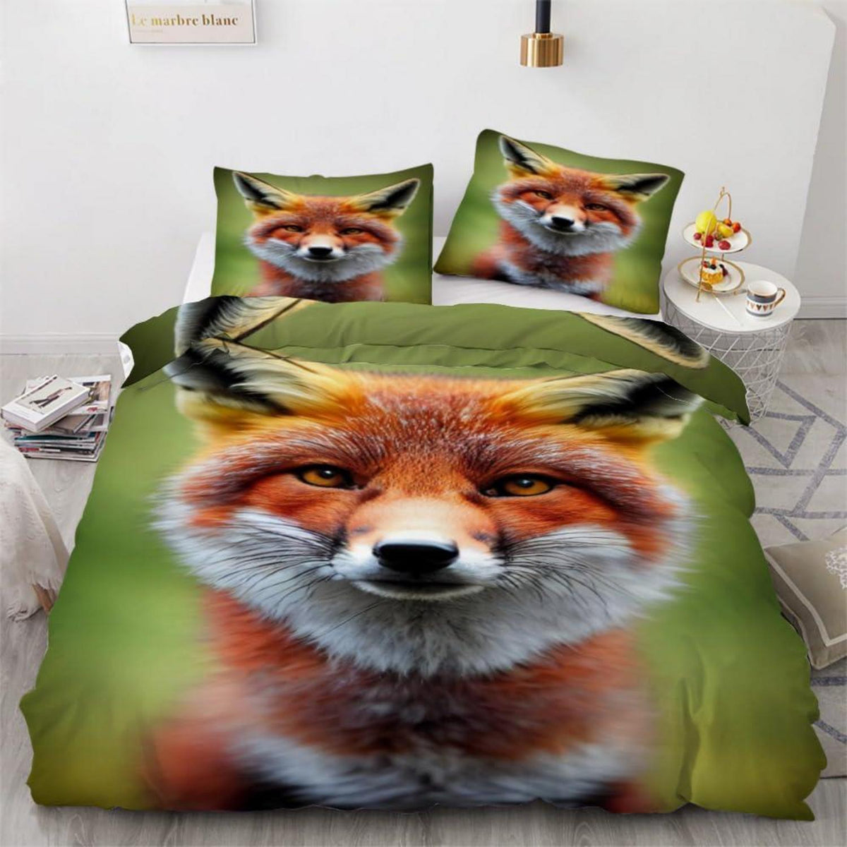Fuchs Kinderbettwäsche 135x200 cm 4tlg. Mikrofaser Wendebettwäsche