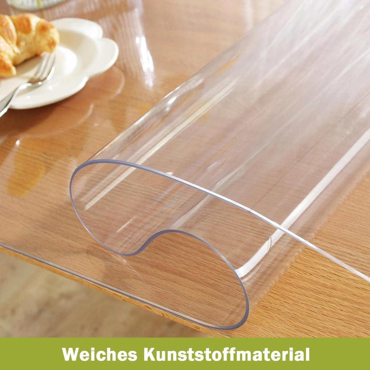 Transparente Tischfolie 100x210cm – Schutzfolie für Tisch & Co.