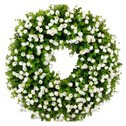 Ganzjähriger Türkranz für Haustür, Künstlicher Blumenkranz Deko 40cm