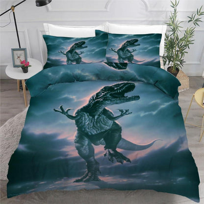 Dinosaurier Bettwäsche-Set 220x240 cm | 3-teilig Mikrofaser