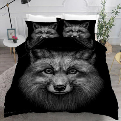 Fuchs Kinderbettwäsche 135x200 cm 4tlg. Mikrofaser Wendebettwäsche