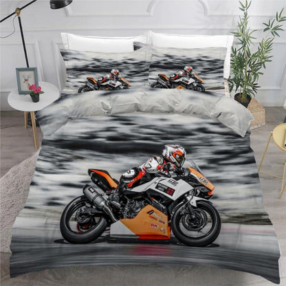 Motocross Bettwäsche-Set 220x240 cm | 3-teilig Mikrofaser