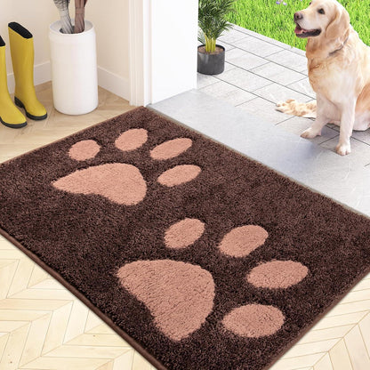 Waschbare Fußmatte 50x80 cm – Braun, Schmutzfangmatte Innenbereich