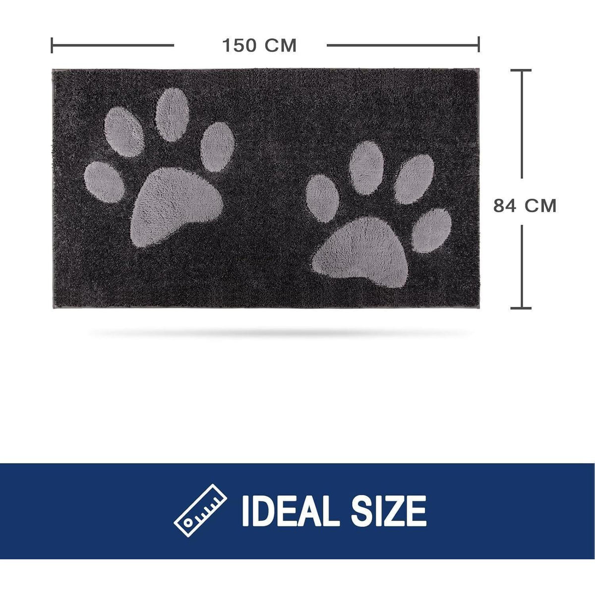 Waschbare Fußmatte 84x150 cm – Schmutzfangmatte für Innen & Eingang