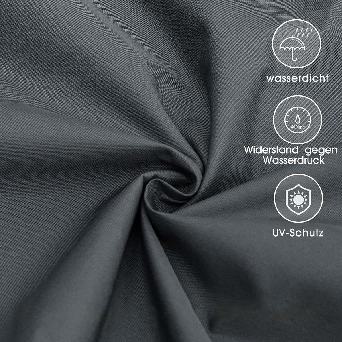 Wasserdichtes Sonnensegel Dreieck Anthrazit 2x2x2m UV-Schutz PES