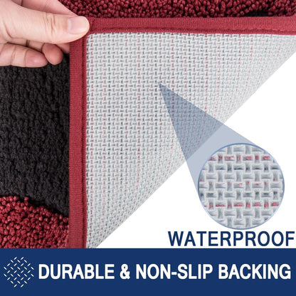 Schmutzfangmatte waschbar 80x120 cm Fußmatte für Hund Eingang Rot