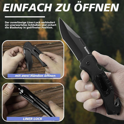 Premium Klappmesser 20cm Einhandmesser Aluminium-Griff