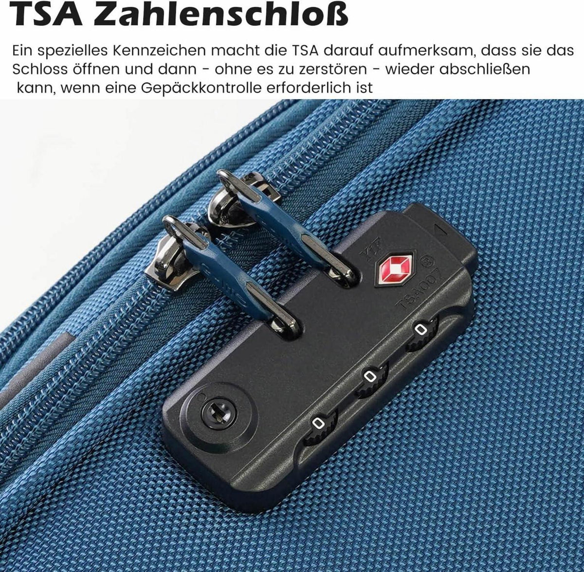 COOLIFE Koffer Trolley 2tlg Set 4 Rollen TSA-Schloss lila+silber
