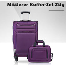 COOLIFE 2tlg Koffer Set Grau TSA-Schloss Mittlerer