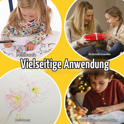24 Regenbogen Buntstifte 7in1 mit Spitzer – Ideal zum Malen & Zeichnen