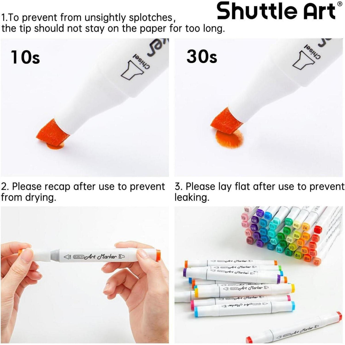 Alkohol Marker Set 240 Farben, doppelseitig, mit Zubehör