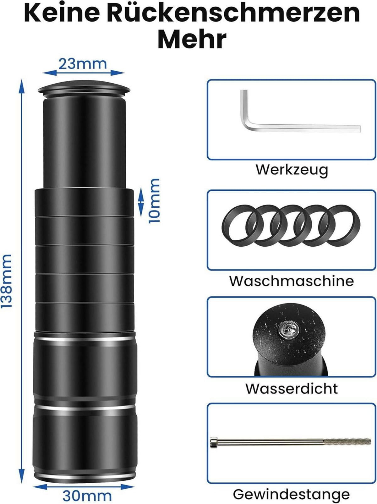 Fahrrad Lenkererhöhung Vorbau verstellbar Aluminium MTB
