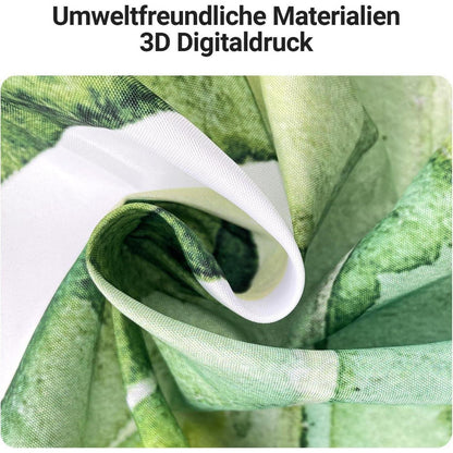 Duschvorhang Grün Blätter 180x200cm Wasserdicht Antischimmel Textil