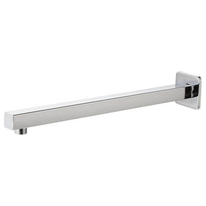 50cm Edelstahl Duscharm mit Flansch – Chrom Badewannenarmatur