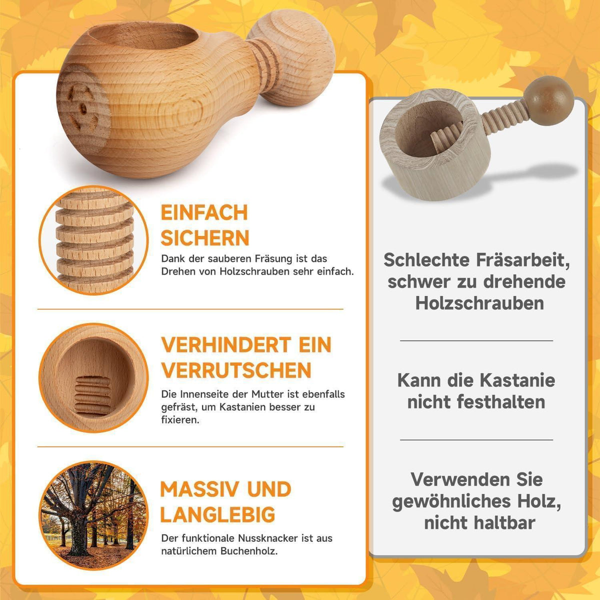 Kastanienbohrer Set mit Bastelanleitung & Zubehör für Kinder
