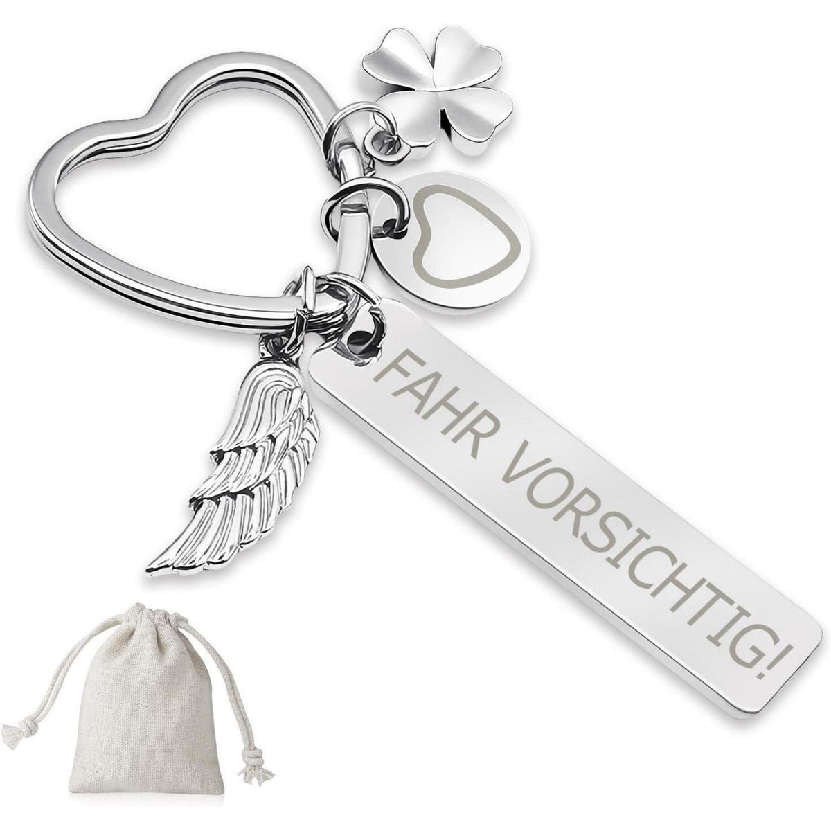 Herz Schlüsselanhänger personalisiert | Geschenk für Frauen & Mama