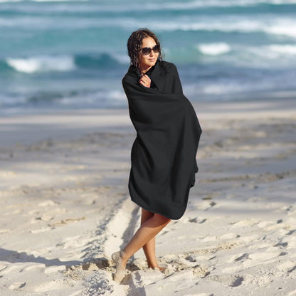 Linlook Microfaser Strandtuch Groß 200x100 Schnelltrocknend Kompakt Badetuch XXL