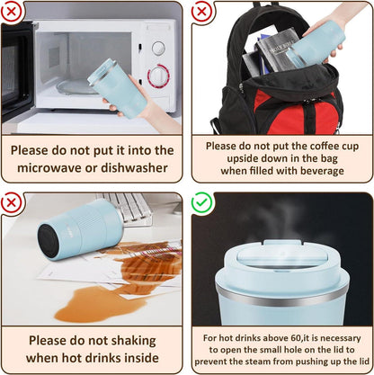 Thermobecher Kaffeebecher Auslaufsicher Isolierbecher Edelstahl Travel