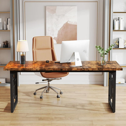 Industriedesign Schreibtisch Holz Metall 160x80x75 cm