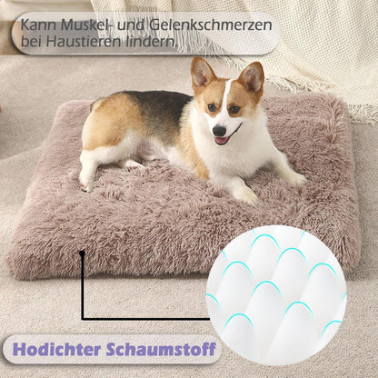 Flauschiges Hundebett 120x80x10cm – Orthopädisches Hundesofa Braun