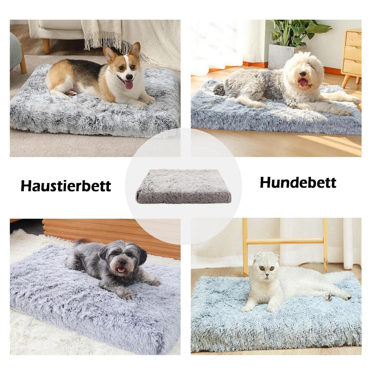 Flauschiges Hundebett 120x80x10cm – Orthopädisches Hundesofa