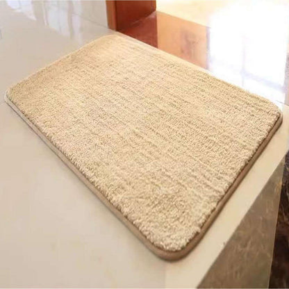 Rutschfester Badezimmerteppich flauschig, Beige 110x140 cm
