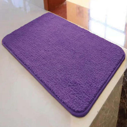 Rutschfester Badezimmerteppich Violett, 100 x 150 cm, Flauschig & Saugfähig