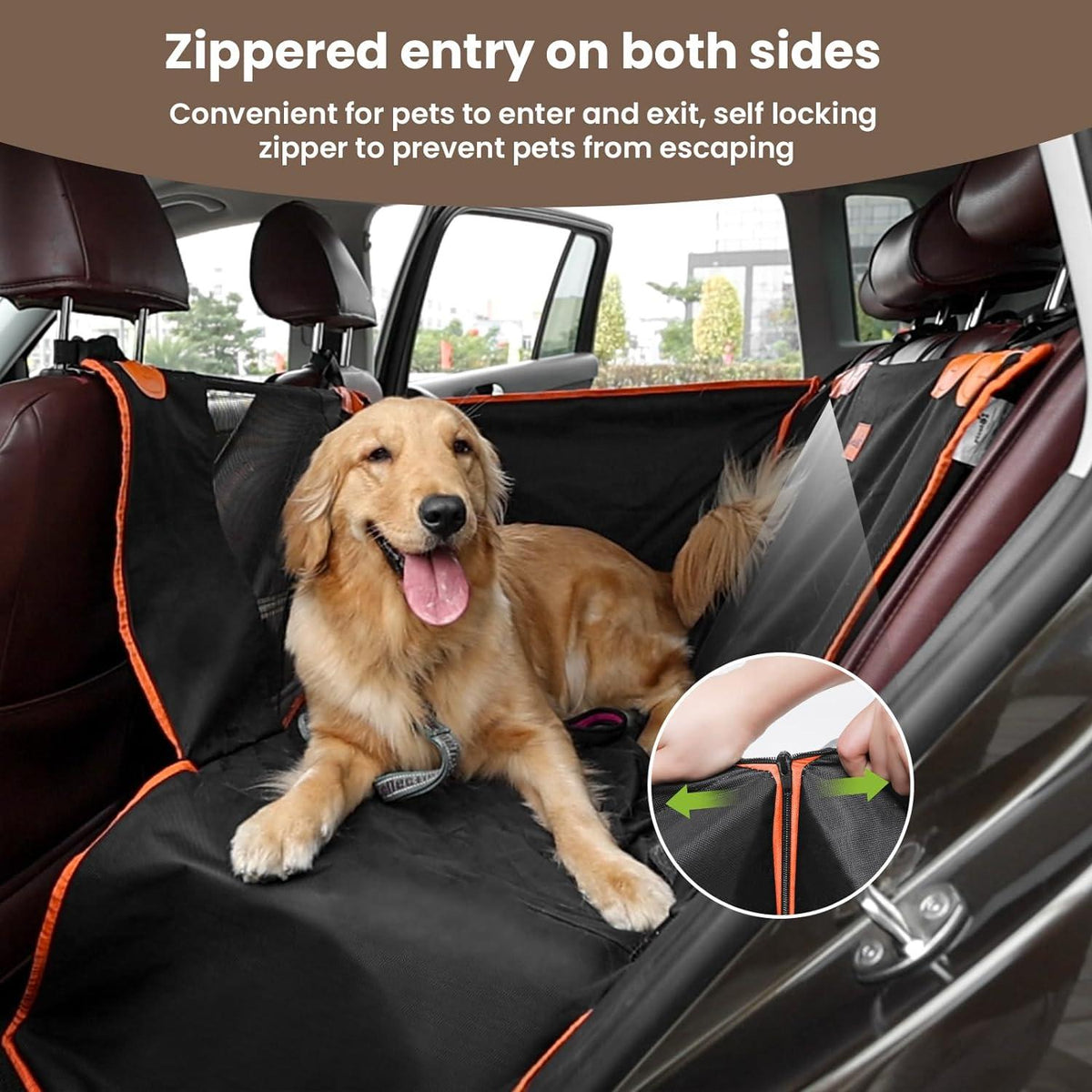 Autositz für Hunde L 70*50*55 cm, Verstärkter Hundesitz mit 4