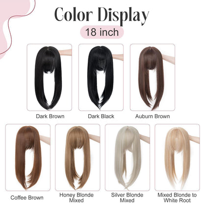 Haartopper Damen mit Fransen, Honigblond, 45cm