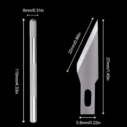 2x Cuttermesser Set mit 30 Ersatzklingen für Bastelarbeiten