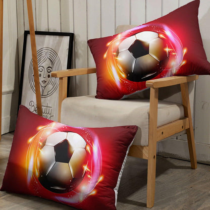 Fußball Bettbezug Set Kinderzimmer 200x200cm blau