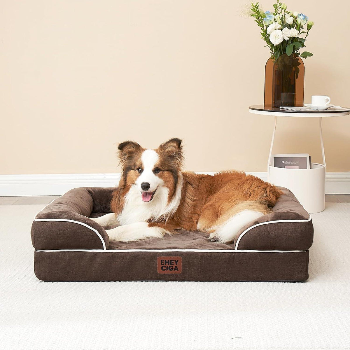 Orthopädisches Hundebett XL mit Memory Foam, waschbar, wasserdicht