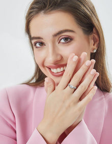 Moissanite Verlobungsring Damen 1 Karat Silber 925